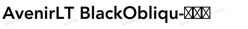 AvenirLT BlackObliqu字体转换